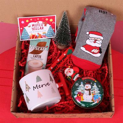 Yılbaşı Temalı Sıcacık Yeni Yıl Hediye Kutusu