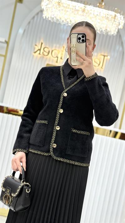 Angora Kelebek Taşlı Ceket 140412