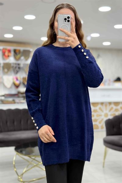 Angora Kol Manşetli Düğmeli Tunik 140125