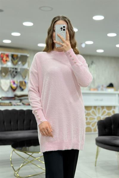 Angora Kol Manşetli Düğmeli Tunik 140125