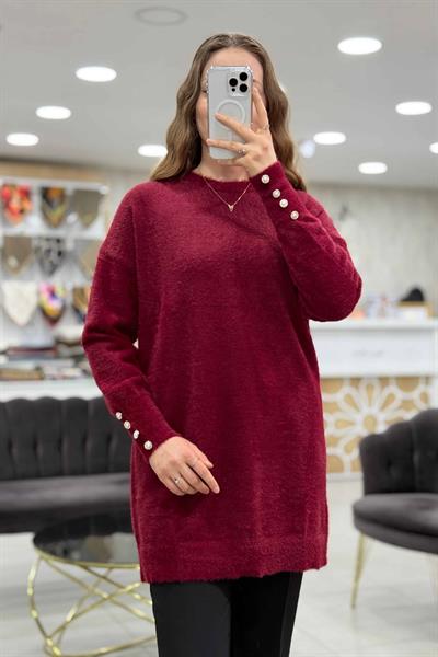 Angora Kol Manşetli Düğmeli Tunik 140125