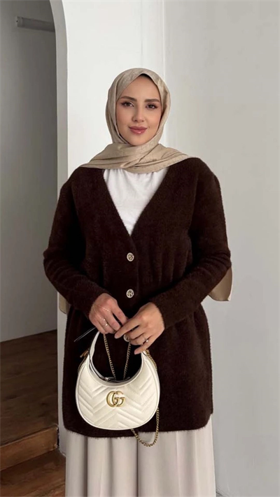 Angora V Yaka Uzun Ceket 140429