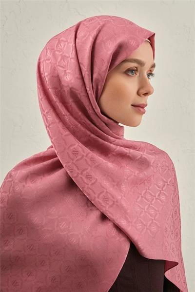 Armine - Pamuk Floş Monogram Zincir Şal 1 (%33 Pamuk %67 Floş) S00OA0444442