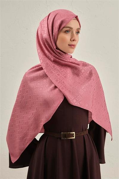 Armine - Pamuk Floş Monogram Zincir Şal 1 (%33 Pamuk %67 Floş) S00OA0444442