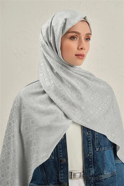 Armine - Pamuk Floş Monogram Zincir Şal 1 (%33 Pamuk %67 Floş) S00OA0444442