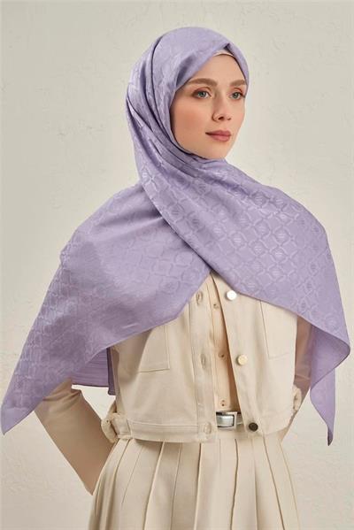 Armine - Pamuk Floş Monogram Zincir Şal 1 (%33 Pamuk %67 Floş) S00OA0444442