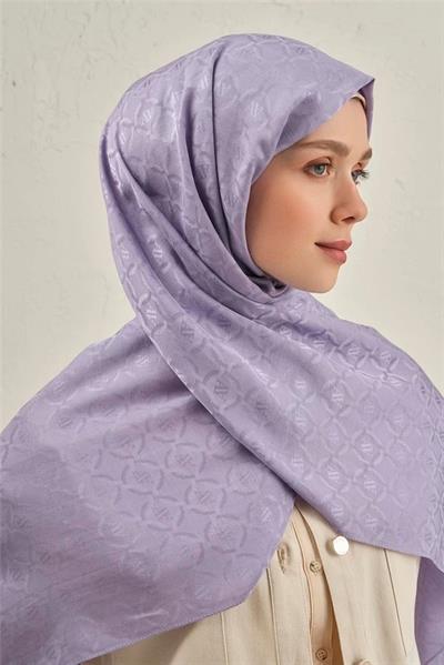 Armine - Pamuk Floş Monogram Zincir Şal 1 (%33 Pamuk %67 Floş) S00OA0444442