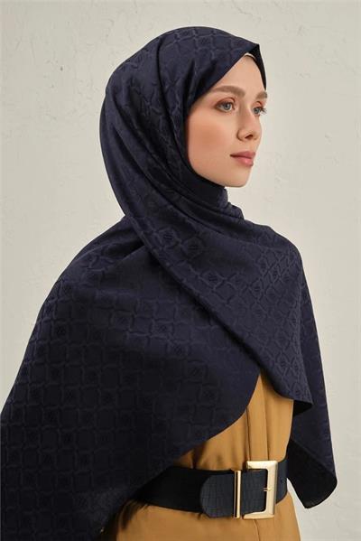 Armine - Pamuk Floş Monogram Zincir Şal 1 (%33 Pamuk %67 Floş) S00OA0444442