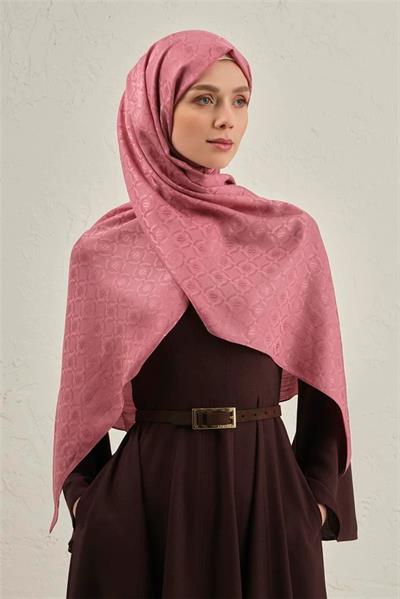 Armine - Pamuk Floş Monogram Zincir Şal 1 (%33 Pamuk %67 Floş) S00OA0444442