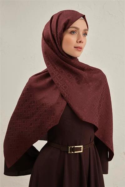 Armine - Pamuk Floş Monogram Zincir Şal 1 (%33 Pamuk %67 Floş) S00OA0444442
