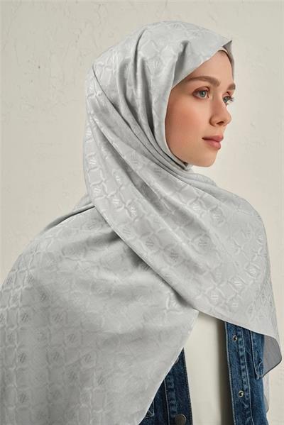 Armine - Pamuk Floş Monogram Zincir Şal 1 (%33 Pamuk %67 Floş) S00OA0444442