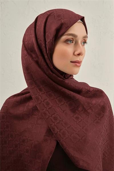 Armine - Pamuk Floş Monogram Zincir Şal 1 (%33 Pamuk %67 Floş) S00OA0444442
