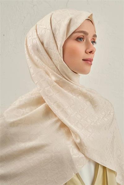 Armine - Pamuk Floş Monogram Zincir Şal 1 (%33 Pamuk %67 Floş) S00OA0444442