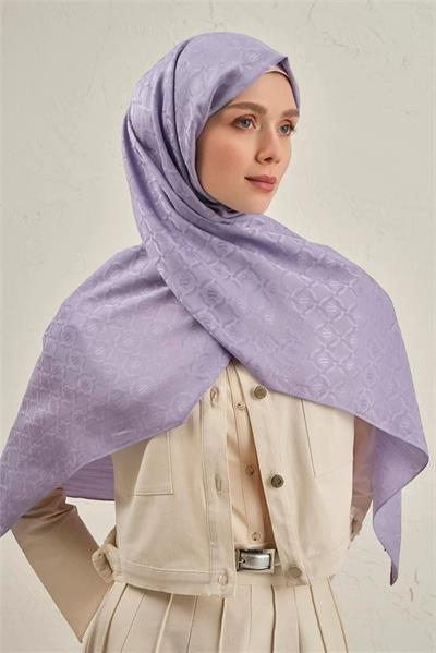 Armine - Pamuk Floş Monogram Zincir Şal 1 (%33 Pamuk %67 Floş) S00OA0444442