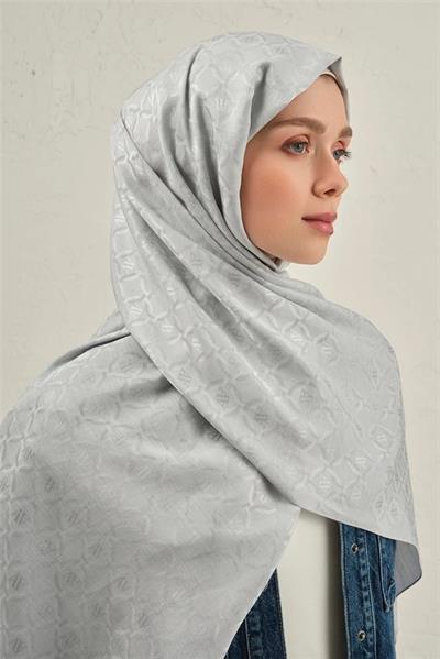 Armine - Pamuk Floş Monogram Zincir Şal 1 (%33 Pamuk %67 Floş) S00OA0444442
