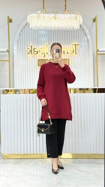 Basic İki İplik Kompakt Penye Tunik 03142