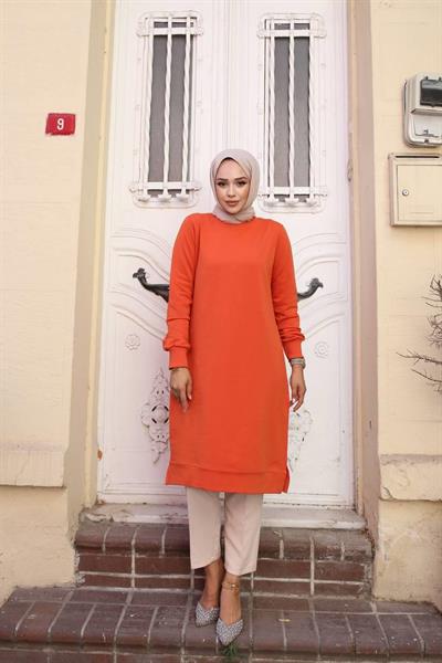 Basic İki İplik Kompakt  Sweat Tunik 00400