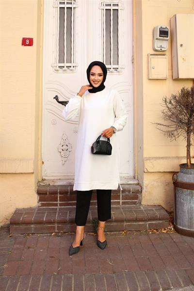 Basic İki İplik Kompakt  Sweat Tunik 00400
