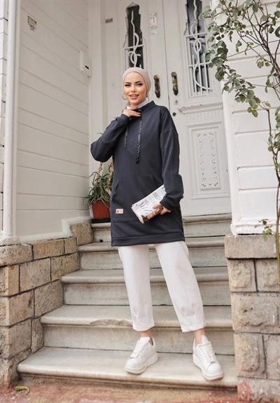 Çıtçıtlı Kanguru Sweat 3010