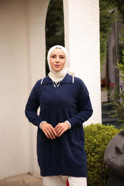 Çizgili Gömlek Yaka Tunik 140119