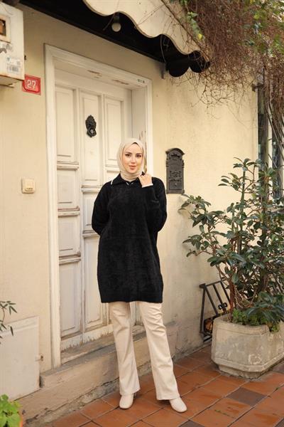 Çizgili Gömlek Yaka Tunik 140119