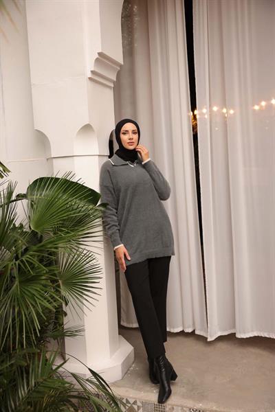 Çizgili Gömlek Yaka Tunik 140119