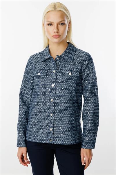 Ekol - Kendinden Desenli Pullu Mont 25Y.EKL.MNT.06030.1