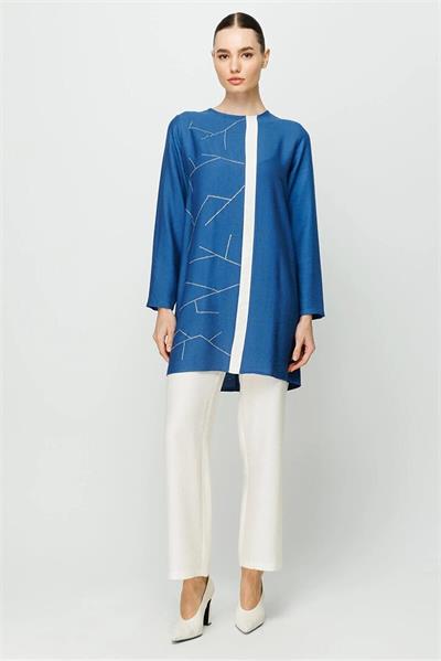 Esswaap - Taş Yapıştırmalı Pantolon Tunik Takım 00611