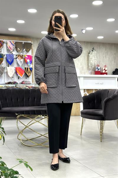 Kapüşonlu Kapitone Kap 1150