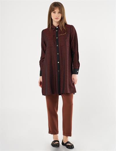 Kayra - Çift Cepli Jakarlı Tunik KA-B25-21035