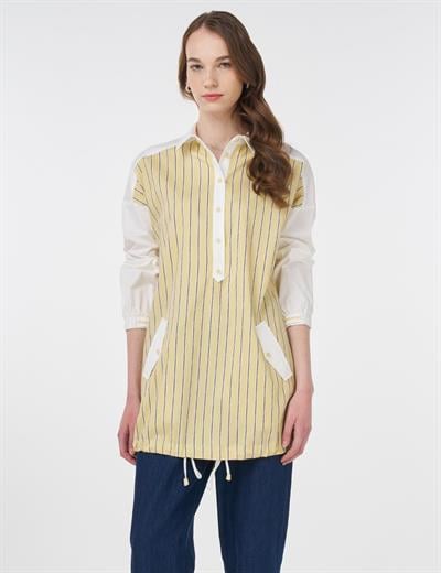 Kayra - Etekucu Bağcıklı Pamuklu Tunik KY-B25-81031