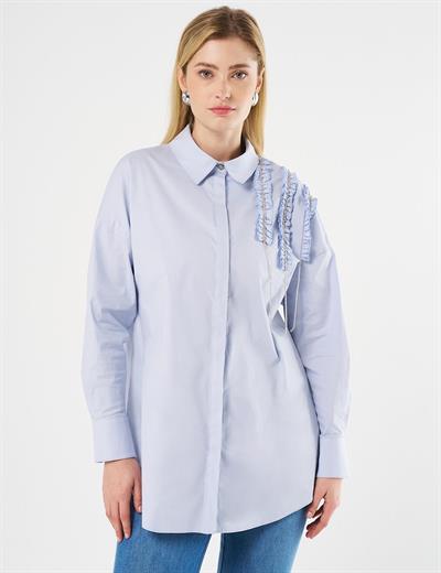 Kayra - Fırfırlı Pamuklu Tunik KA-B25-21020