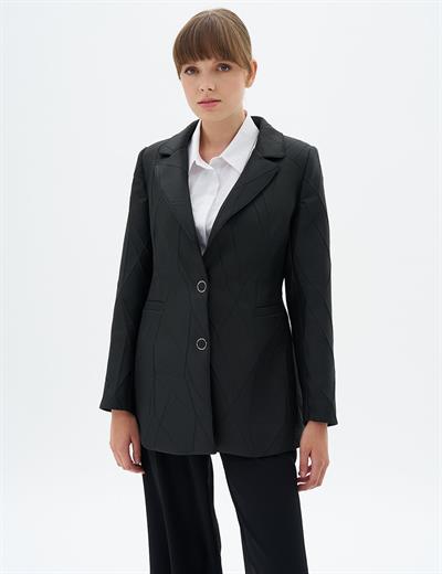 Kayra - Kapak Cepli Blazer Ceket KA-A24-13068