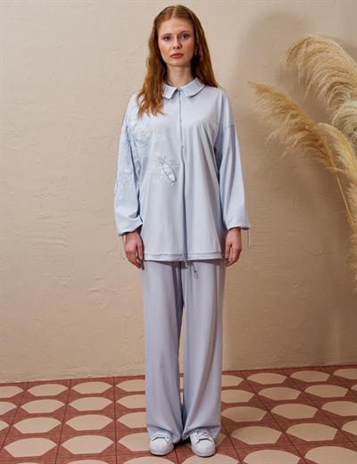 Kayra - Nakış Aplikeli Rayon İkili Takım KA-B25-16006