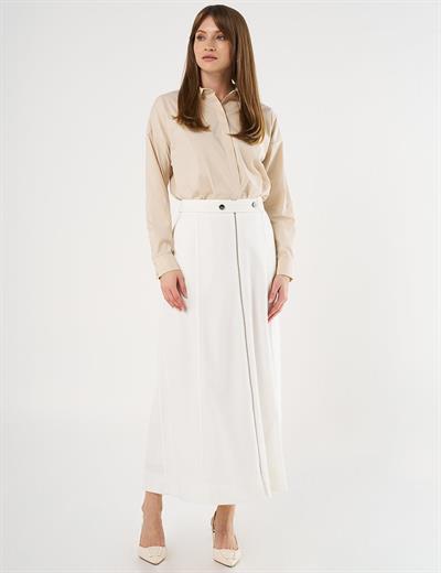 Kayra - Önden Fermuarlı Cepli Etek KA-B25-12012