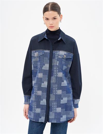 Kayra - Parlak Taş Detaylı Garnili Tunik KA-A24-21107
