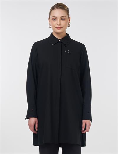 Kayra - Yakası Nakış Aplikeli Şık Tunik KA-B25-21056