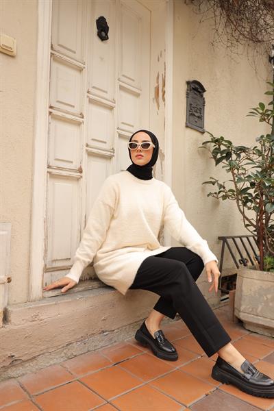 Kedi Sakal Bisiklet Yaka Tunik 14981