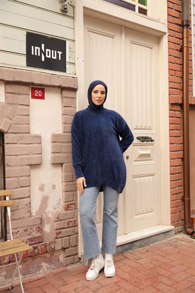 Kedi Sakal Bisiklet Yaka Tunik 14981