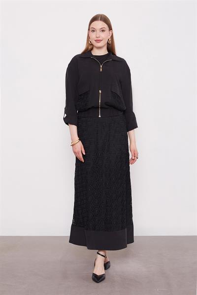 Levidor - Çiçek Dantelli Etek Takım 131017