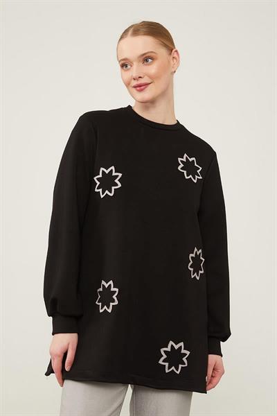 Levidor - Çiçek Nakışlı Sweat 270088