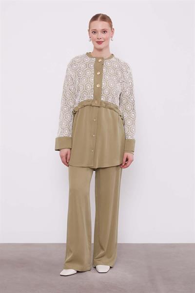 Levidor - Dantel Garnili Üçlü Takım 100775