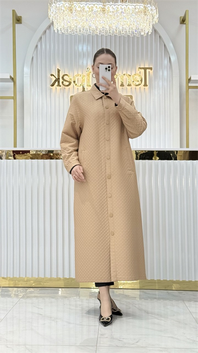 Levidor - Kapitone Boydan Çıtçıtlı Cepli Pardesü 540049