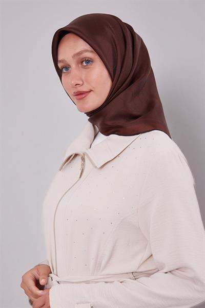 Levidor - Kenar Şeritli Monogram İpek Eşarp I-1555