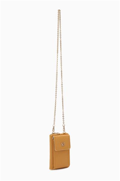 Levidor - Monogram Baskılı Telefon Bölmeli Zincir Askılı Cüzdan Çanta LVSS2191002
