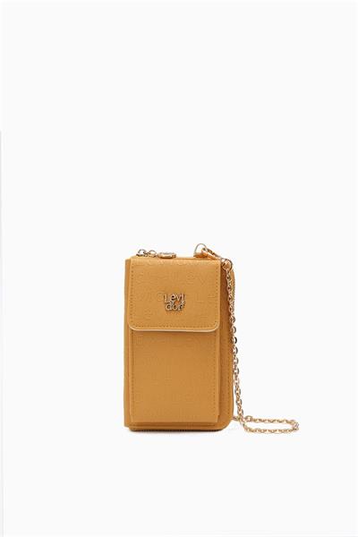Levidor - Monogram Baskılı Telefon Bölmeli Zincir Askılı Cüzdan Çanta LVSS2191002