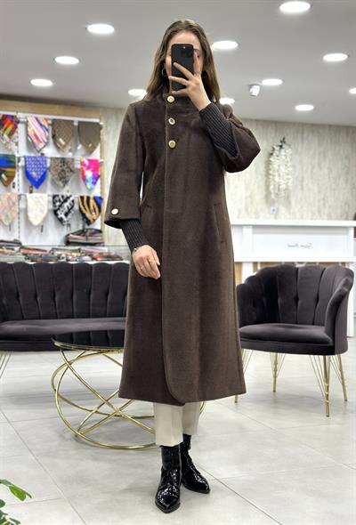 Matex - Örgü Kol Detaylı Angora Kaban 6093