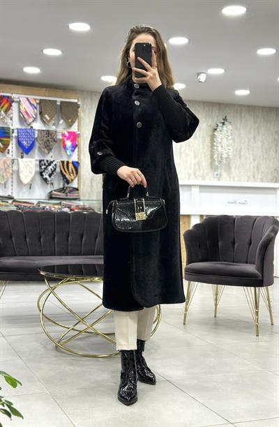 Matex - Örgü Kol Detaylı Angora Kaban 6093