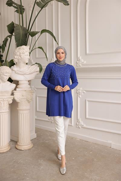 Merserize İncili Taşlı Tunik 140165