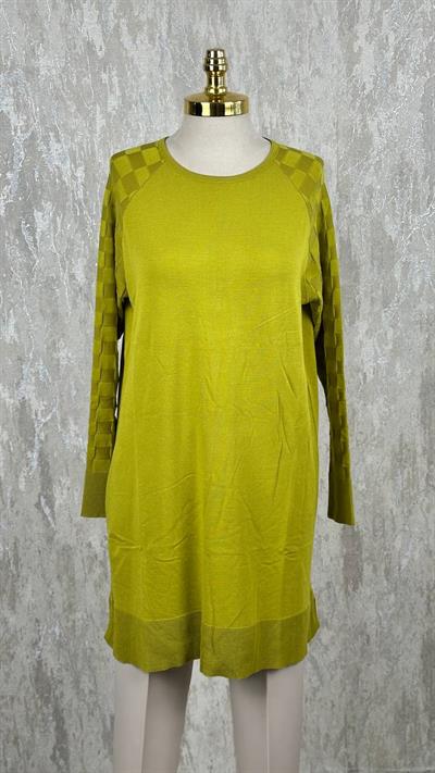 Merserize Kolu Desenli Tunik 140180